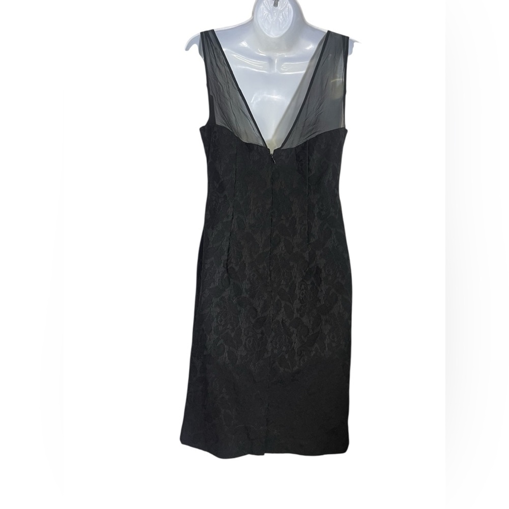 NWT Suzi Chin Dress size 6 Elegant Black‎ Lace Dress 🖤🖤 - Picture 4 of 8